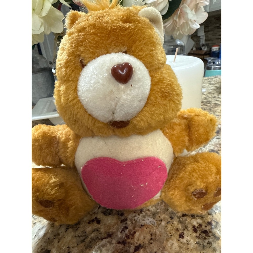 Vintage 1984 Care Bears Birthday Bear Plush Coin Bank Yellow American Greetings